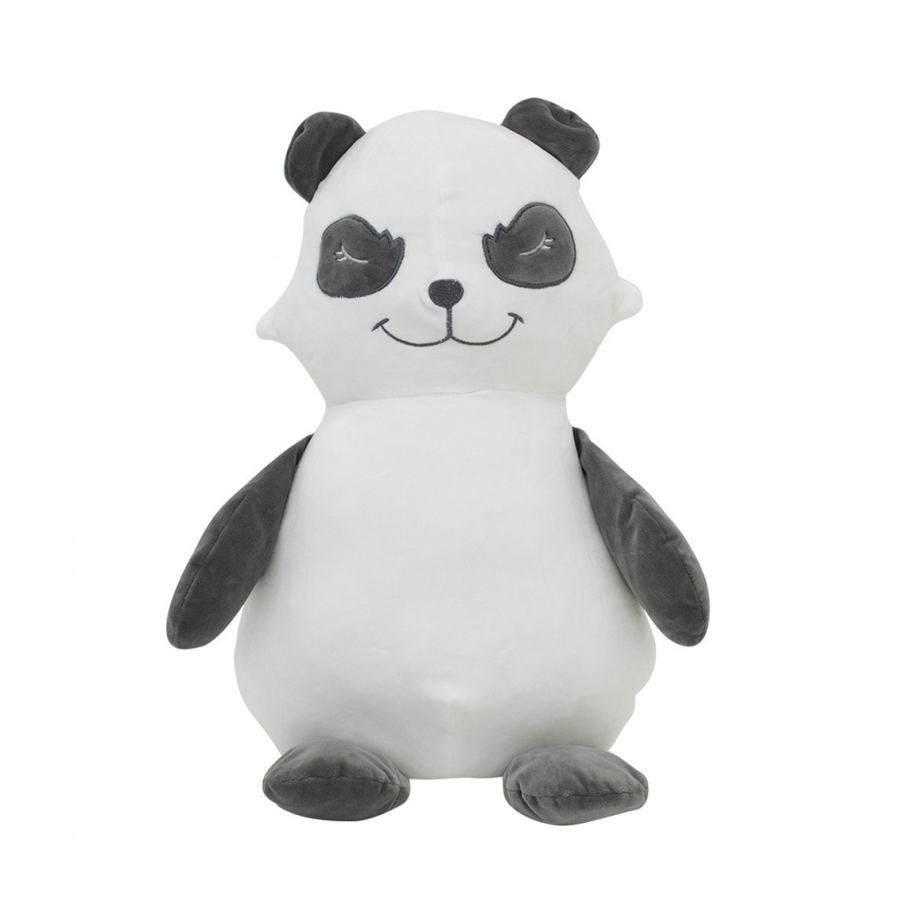 Ícone de brinquedo de urso Panda. Animal Kawaii. Preto e branco