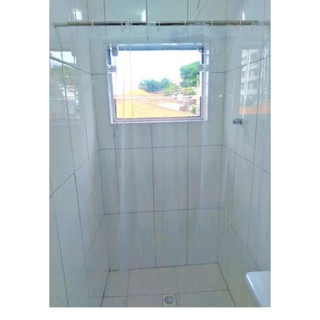 Cortina Lisa para Banheiro box 1,38m x 2,00m transparente cortina de banheiro