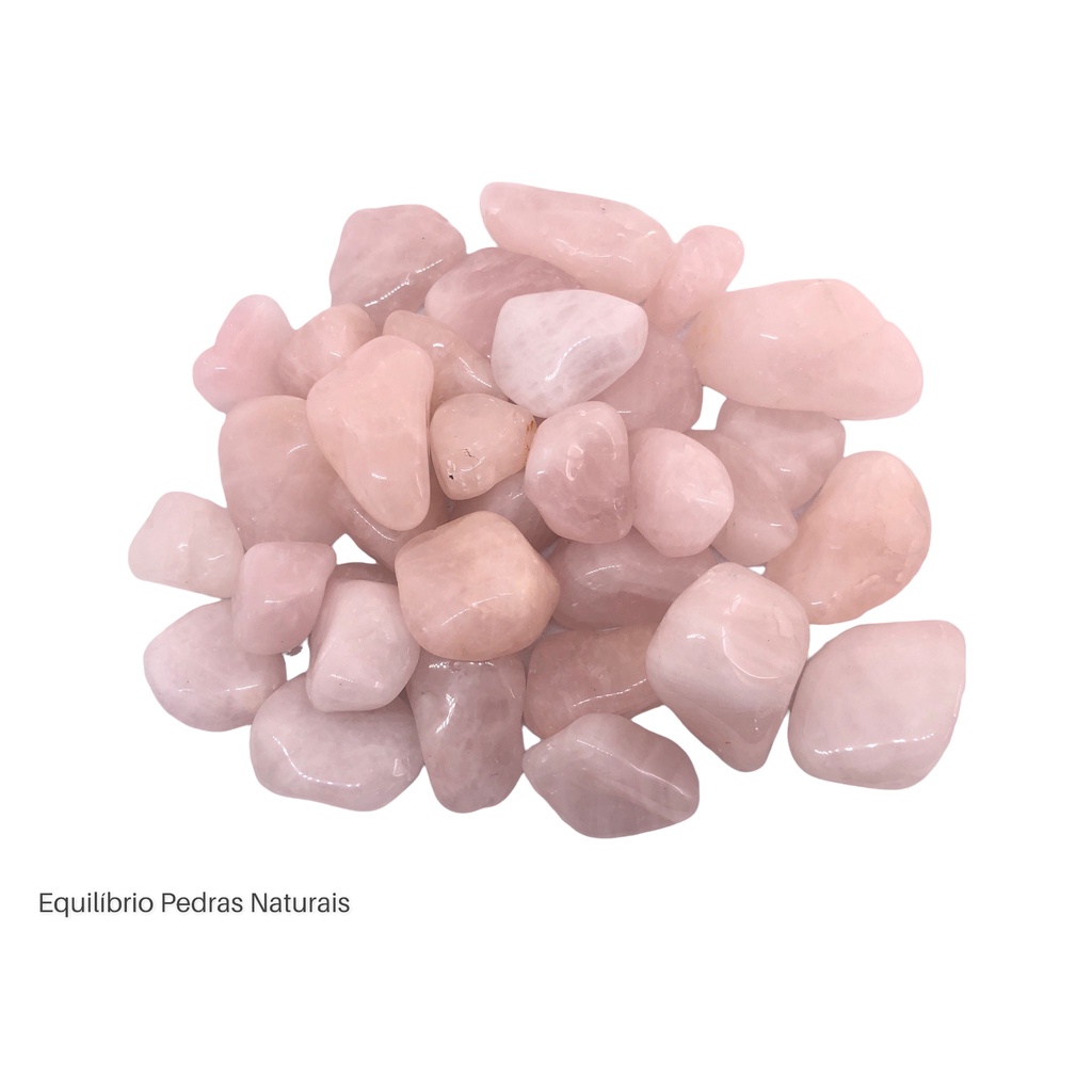 Pedra Natural Quartzo Rosa Rolada Polida 2-3cms - 500g | Shopee Brasil