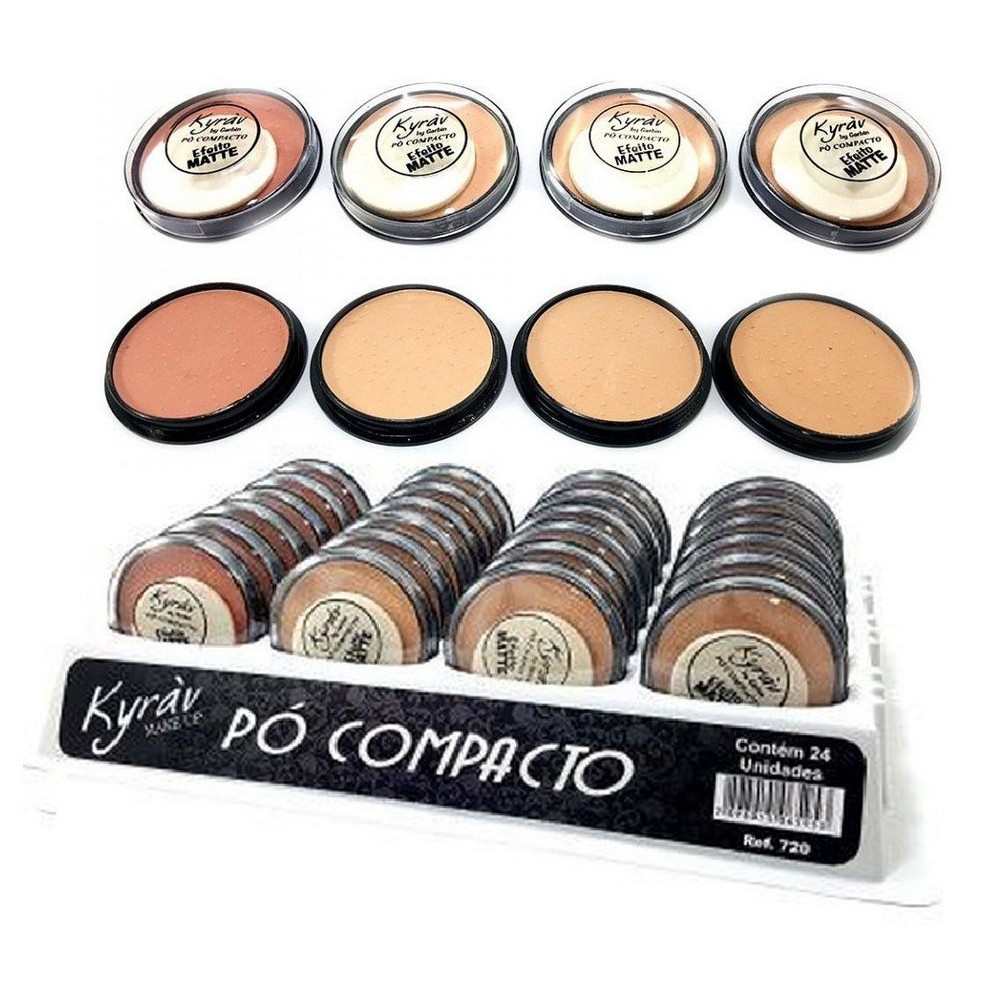 Pó Compacto Facial Efeito Matte Kyráv Linha de Maquiagem by Garbin - (8 Cores)