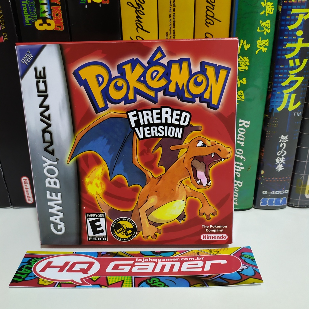 Pokemon Firered Fire Red Fogo Vermelho em Inglês Game Boy Advance Gba Nds  Lite Repro