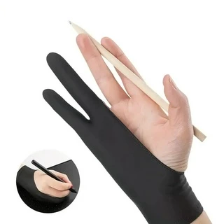 Luvas De Desenho De Dois Dedos Anti-Manchas De 1 Peça Para Mesa E Tela