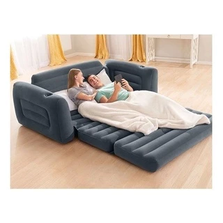 Sofá Cama Casal Colchão Inflável Poltrona Luxo Intex #66552