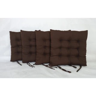 Kit 4 Peças - Almofada Assento Para Cadeira Futon Com Amarril