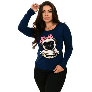 5 BLUSA BABY LOOK MANGA LONGA FEMININA ESTAMPADA REVENDA ATACADO JUVENIL ADULTO