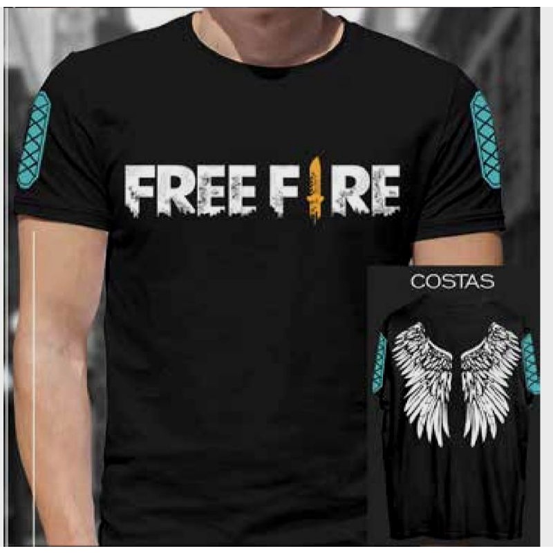 Men's Free Fire Garena Game T-shirt, top de moda feminino, esporte
