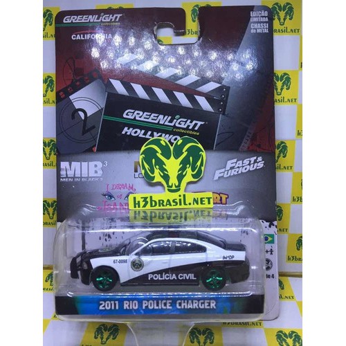 Bx408 Greenlight Fast Furious 2011 Rio Police Charger Green