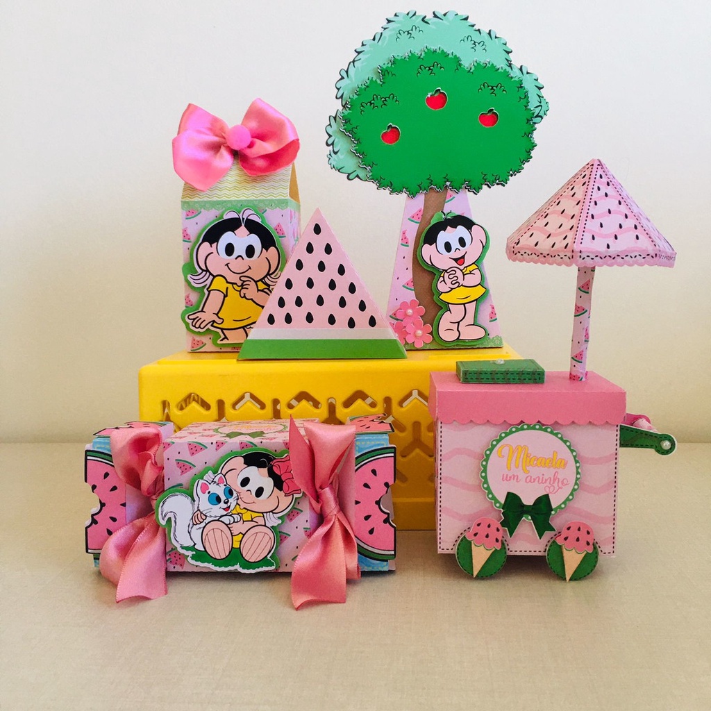 Kit Festa Magali Rosa (60 Itens) | Shopee Brasil