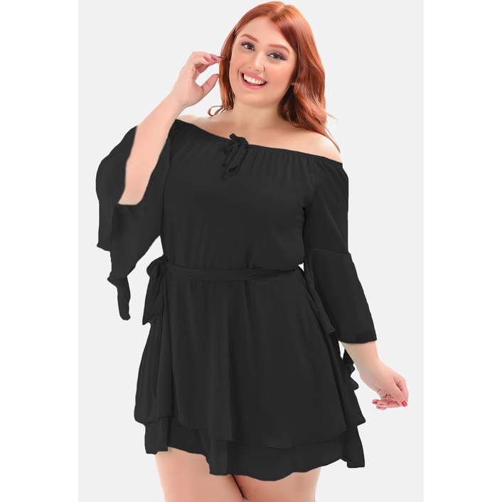 Vestido ciganinha hot sale manga flare