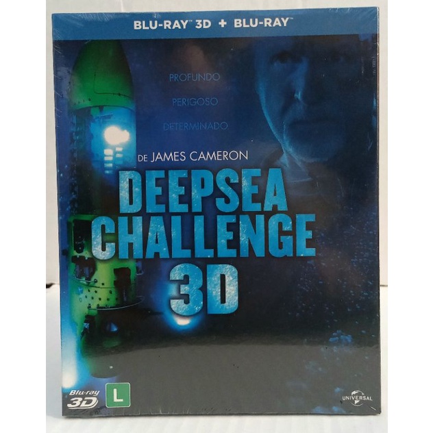 Blu-Ray 3D+2D - Deepsea Challenge - James Cameron - Duplo C/Luva