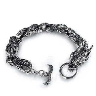 Moda Masculina Retro Dominativa Em Forma De Dragão Totem Pulseira/Jóias Acessórios
