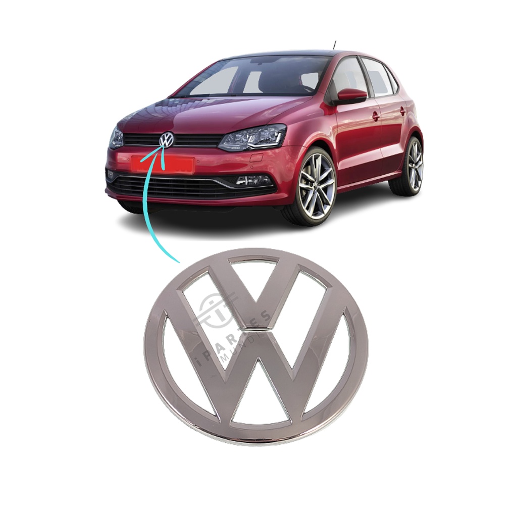 Emblema Dianteiro Grade Vw Polo 2012 2013 2014 2015 2016 2017 Cromado