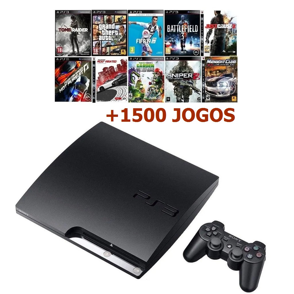 Playstation 3 slim Desbloqueado +1800 Jogos para baixar