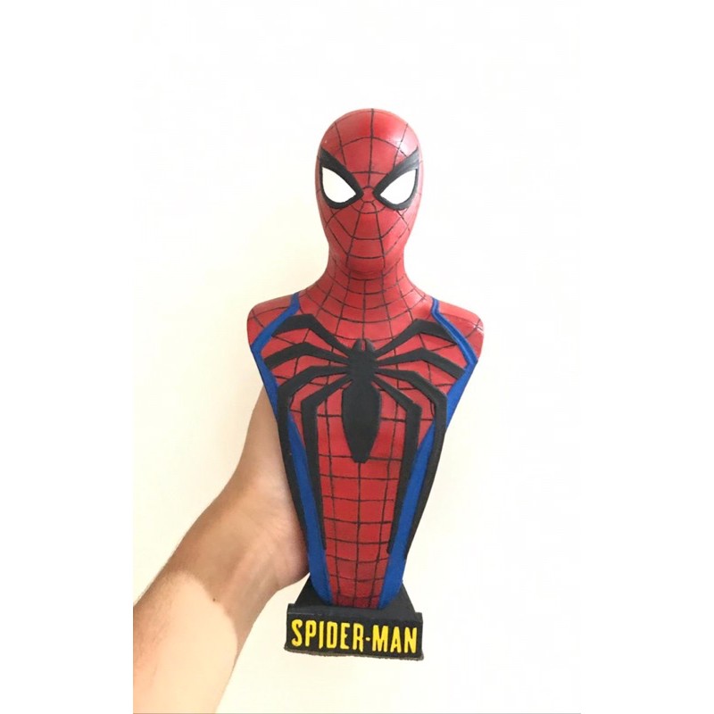 Busto 3D Homem Aranha Spider Man Superheróis Cinema HQ