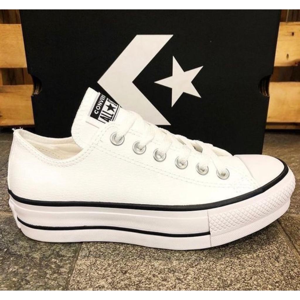 Tenis all star 2024 feminino branco plataforma