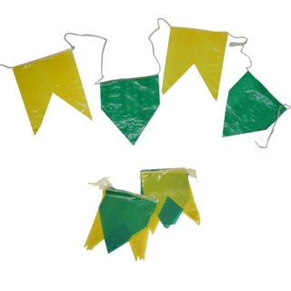 Bandeirinha Verde E Amarelo Bandeirola Brasil Plástico 10 metros em Oferta na Shopee