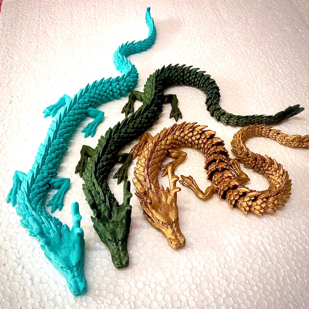 Dragão Articulado - Impressão 3D Decoração Interior - Diversas cores