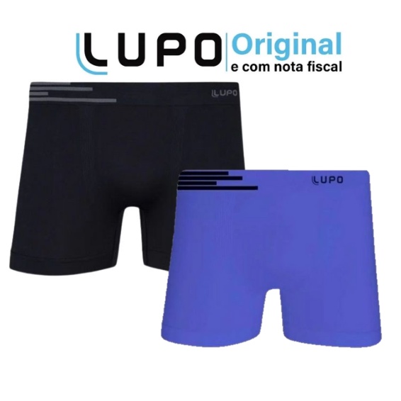 Kit 2 Cuecas Boxer Lupo Original Microfibra Sem Costura Adulto Box Masculina Atacado