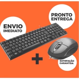 Teclado E Mouse ABNT2 Fio USB Kit ou Unidades Avulsas Para Computador Notebook Informática em Oferta na Shopee