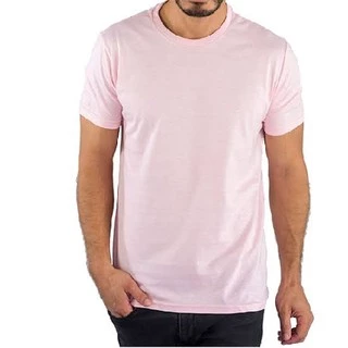 Camisa masculina ROSA CLARO 100% poliéster para sublimar (camiseta).