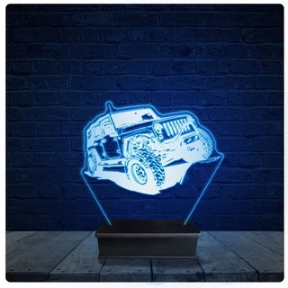 Luminária Led Acrilico Abajur - Jeep Trilha Carro 10