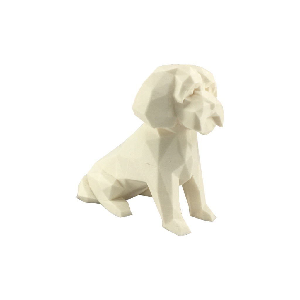 Maltês Geométrico Decoração 3D Low Poly