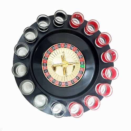 DIRUC Conjunto de jogo de bebida elétrica roleta adulto festa cassino  estilo 6 copos de shot presente : : Cozinha
