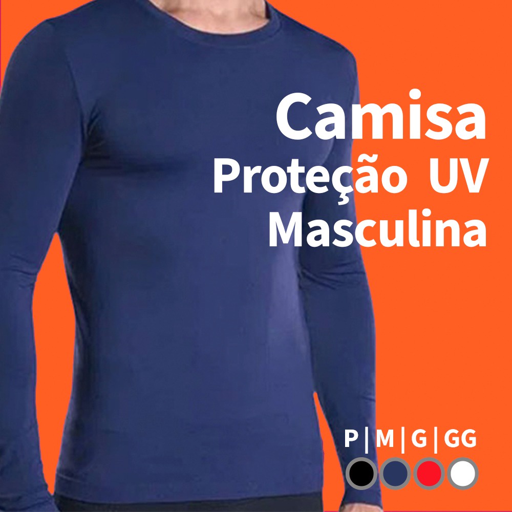 Camisa Dry Cool Masculina Light Trekking Proteção Uv +50 Mc