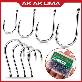 100PCS Anzóis Farpados De Pesca Em Aço Inoxidável Carbono Isca De Peixe Cabeça Durável