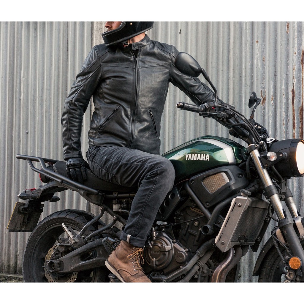 Jaqueta masculina couro store motoqueiro