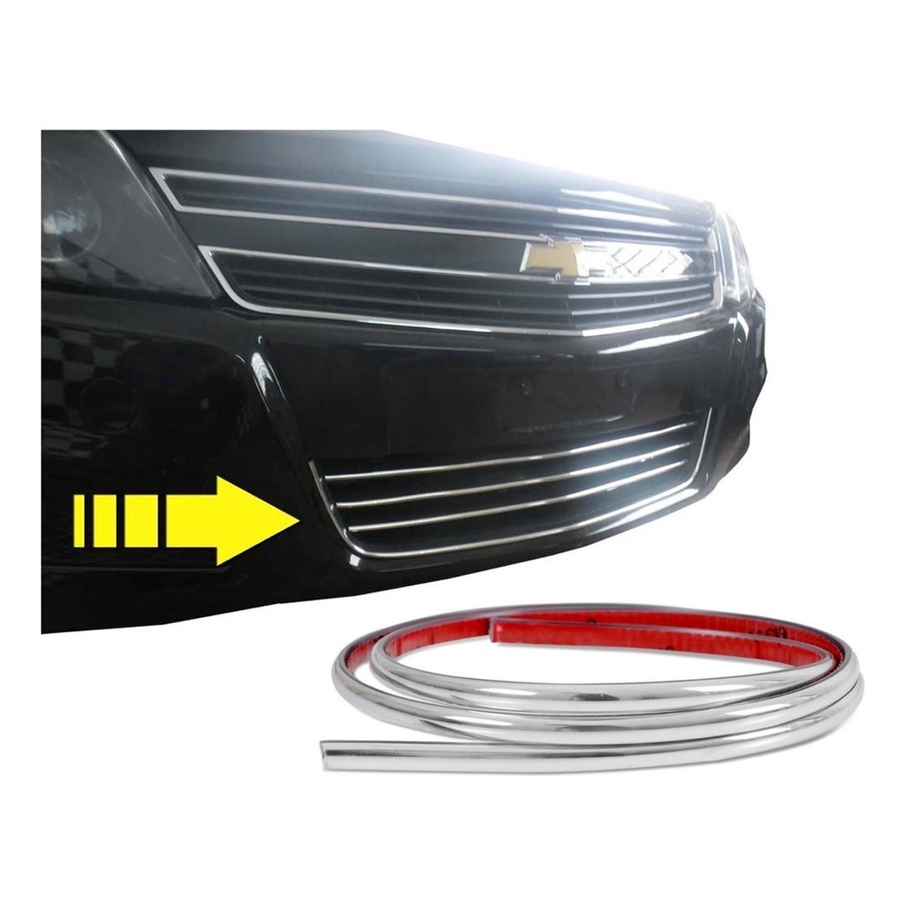 Friso cromado parachoque Vectra 2006 2007 2008 2009 2010 2011 2012