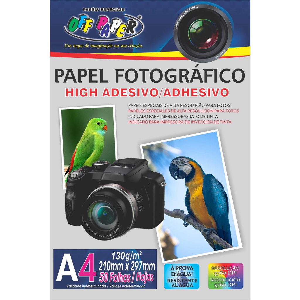 Papel fotográfico impressora HP 10x15 250g/m2 25 folhas Rio de