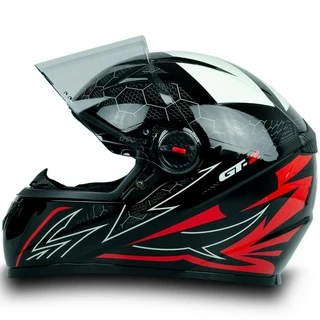 Capacete Moto FW3 GT2 Branco Vermelho Brilhante Tamanho 58