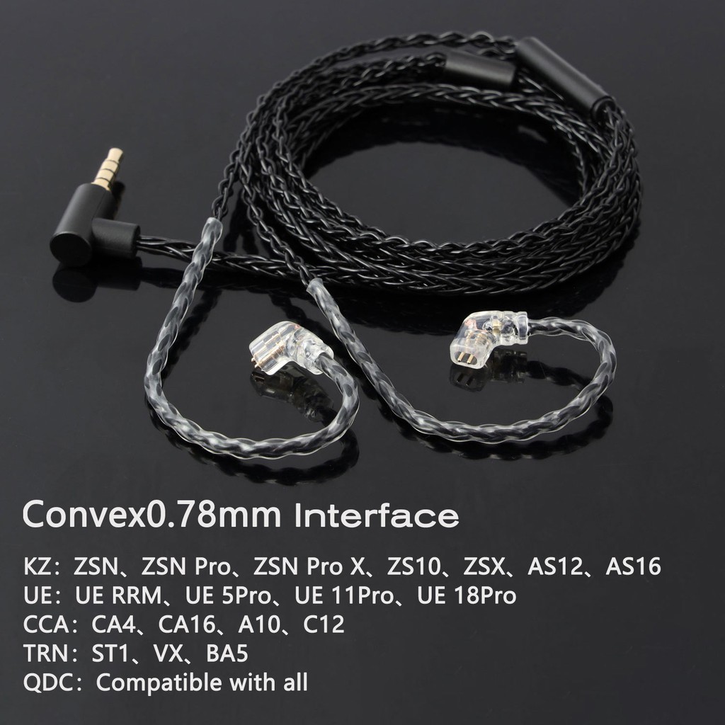 Jcly Jc08S 8 Shares 2pin Mmcx Atualização Cabo De Fone De Ouvido