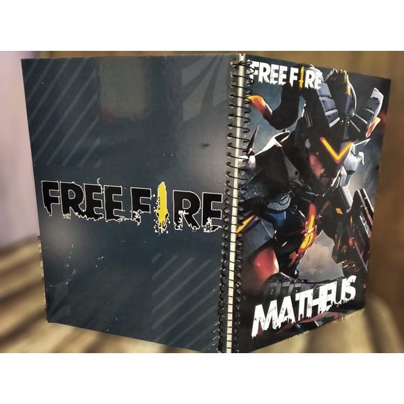 Caderno Personalizado A4 no Tema Free Fire