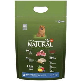 Ração Guabi Natural Cães Adultos Porte Mini e Pequeno Cordeiro e Aveia 1kg