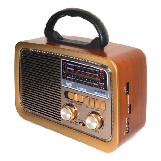 Radio Am Fm Portatil Retro Vintage Antigo Laterna Usb Altomex A
