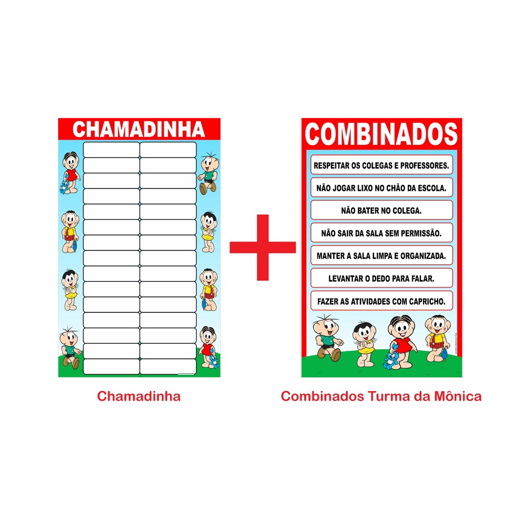 Kit de 2 Banners Escolares Calendário e Aniversariantes + Chamadinha 30  alunos - Loja PlimShop