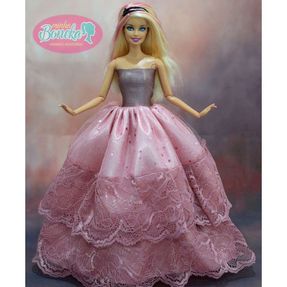 Roupas Vestido para Boneca Barbie e Similares