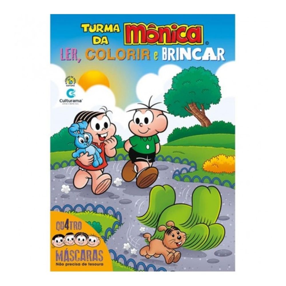 Coleção Livros Infantis Colorir Turma Da Mônica Grande C/6un