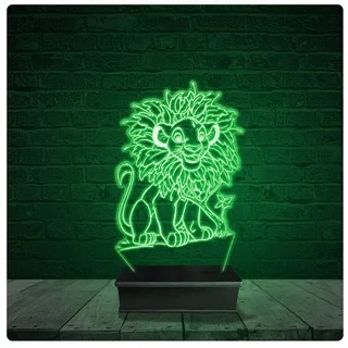 Luminária Abajur Acrílico Led - Rei Leão Simba 01