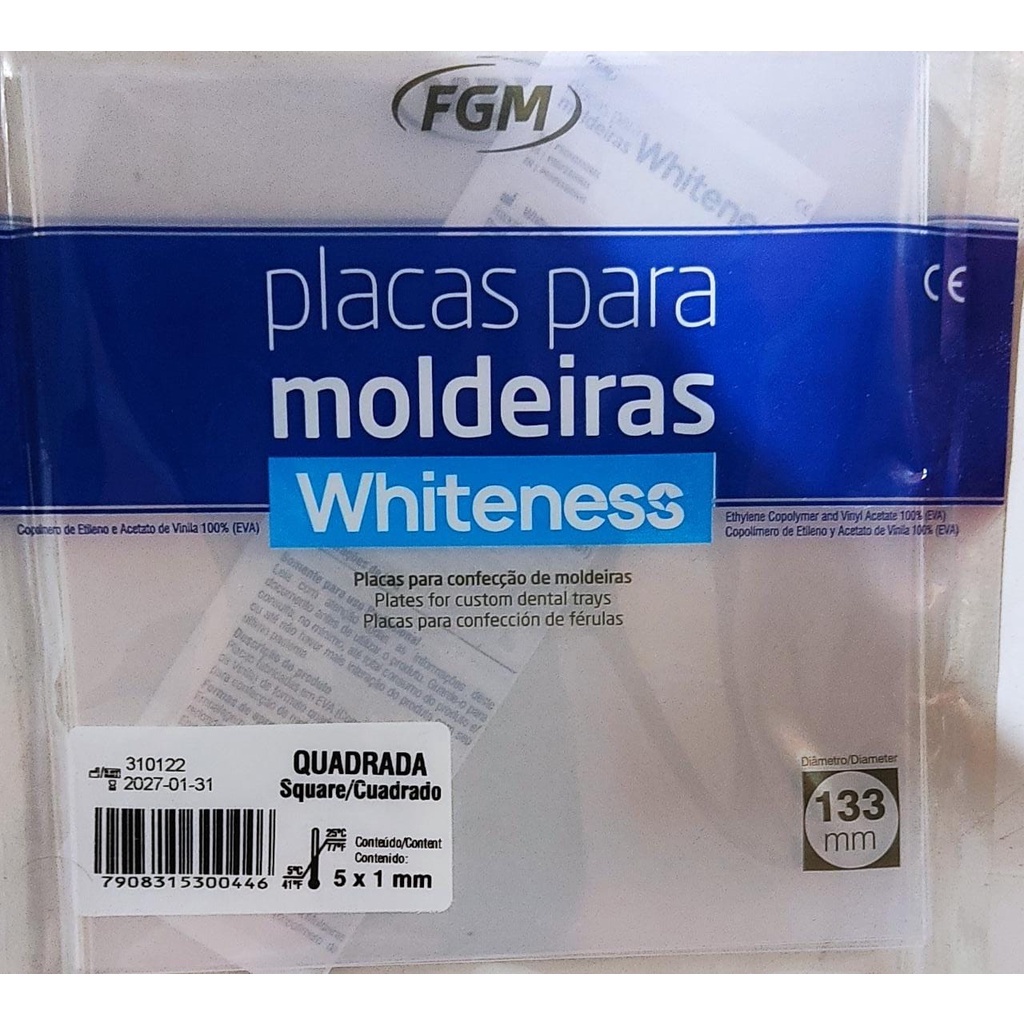 Placa para Moldeira Whiteness - 1mm - FGM