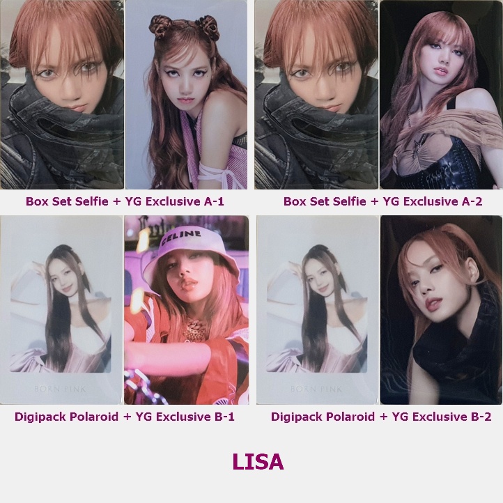 blackpink born pink yg オフライン　ラキドロ　リサ BLACKPINK BORN PINK YG Selecione Cartão Fotográfico | Shopee Brasil