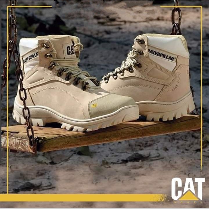 Bota Masculina Botina Caterpillar Cano Curto Palmilha Gel P.U