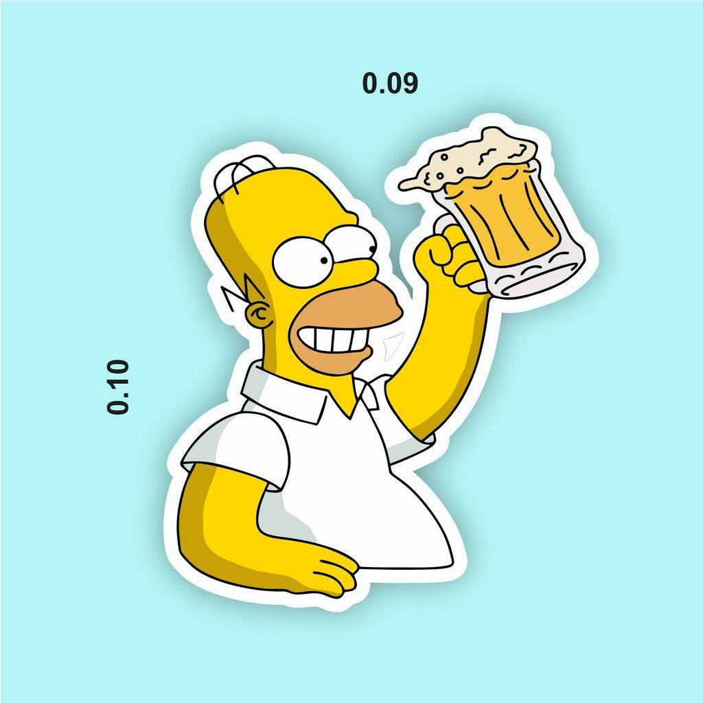 Adesivo Porta Da Geladeira Freezer Desenho Homer Simpsons  Jm - Foto 9
