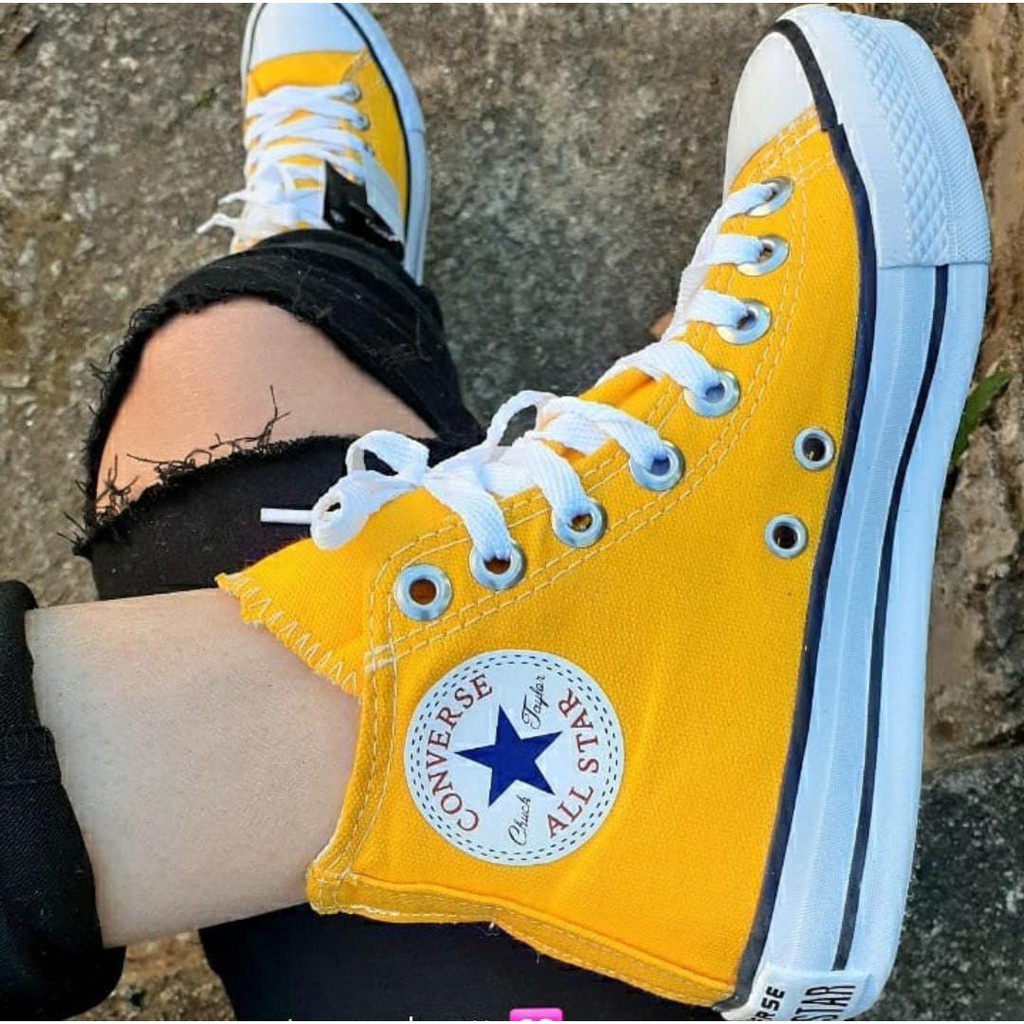 Tênis Converse All Star Cano Alto - Amarelo - Chuck Taylor