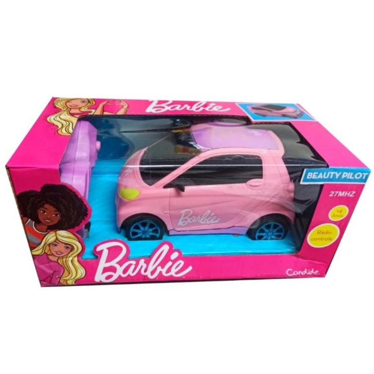 Carrinho De Controle Remoto Beuty Pilot Barbie 3 Funções Candide - 1835