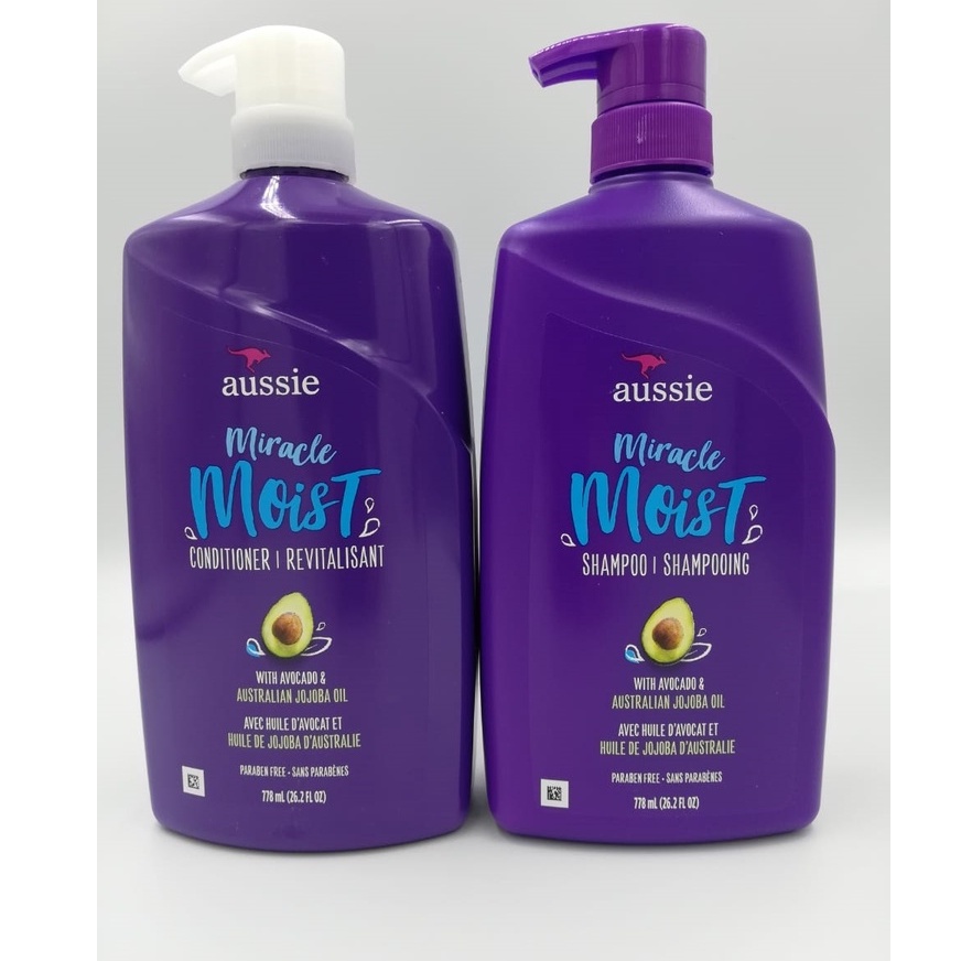 Kit Aussie Miracle Moist 7 Em 1 Shampoo+condicionador 778ml | Shopee Brasil