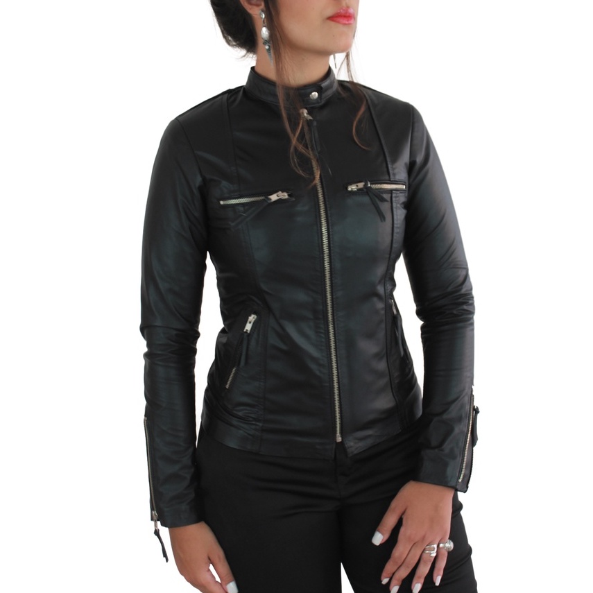 ZACK RAIN-Jaqueta bomber de couro falso feminina, casaco curto feminino,  zíper gradiente, estilo locomotiva, couro lavado, 2023