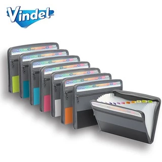 Pasta De Arquivo Expansível , Caixa De Dobrador , Tamanho A4 , 13 Bolsos , Divisor Armazenamento Com Zíper